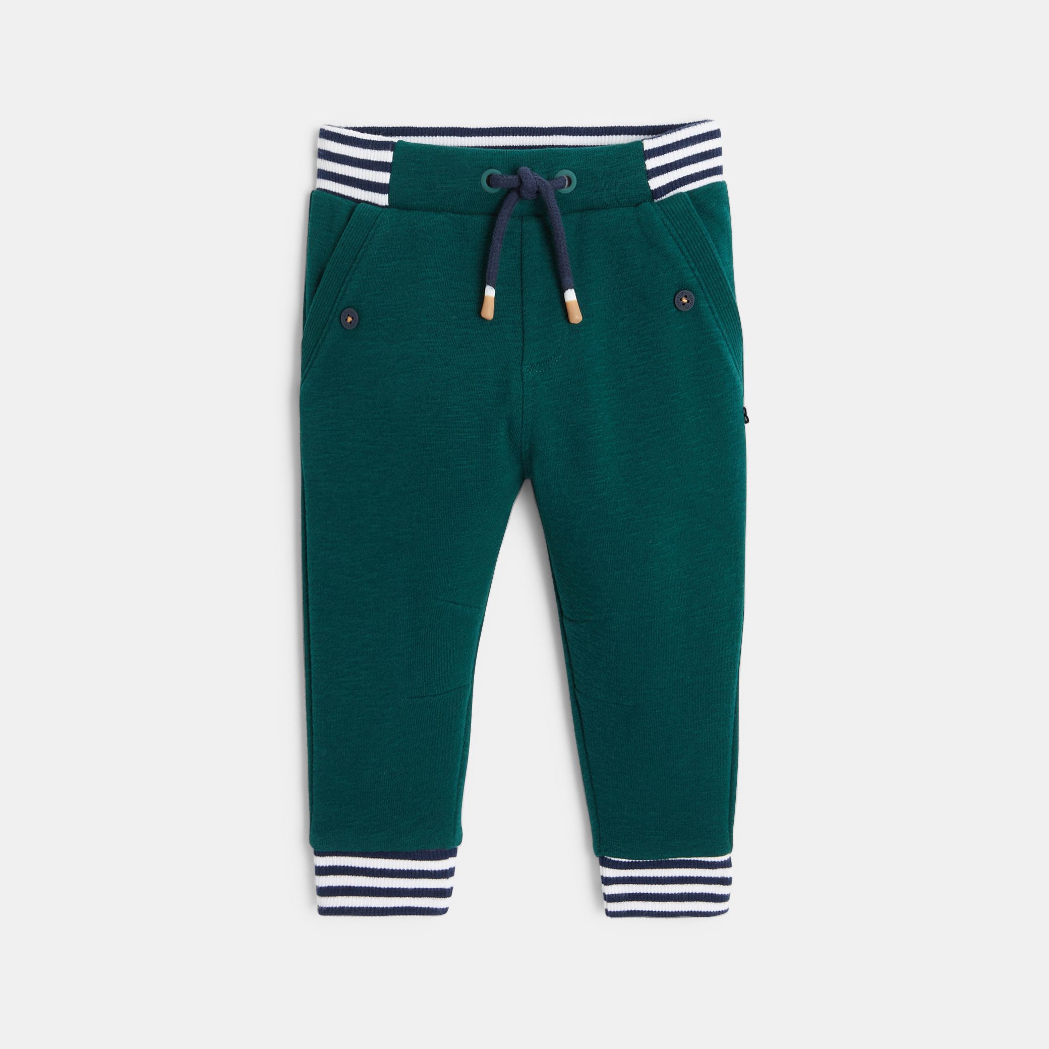 Quần joggers lông cừu sọc
